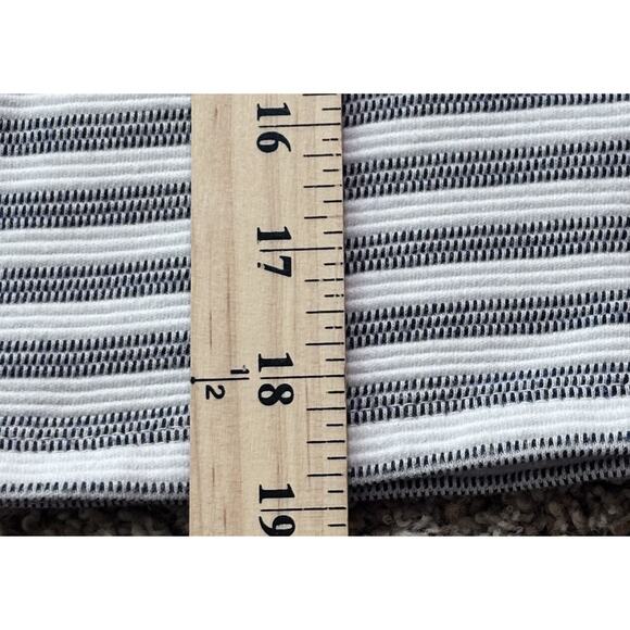 Talbots Top Women's XL Navy White Striped Print 3/4 Balloon Sleeve Knit Top - Picture 7 of 9